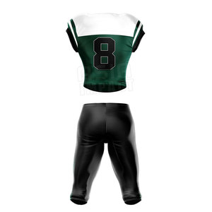 Uniforme de football américain sur mesure, taille plus, court, 100% polyester, respirant, antibactérien, entièrement sublimé, vêtements d'équipe OEM - Product Image 2