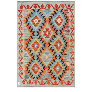 Alfombra Kilim de Maimana, Afganistán, 137 x 92 cm, Alfombras y Juegos de Alfombras - Product Image 1