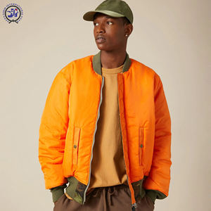 Wholesale Custom Men's <b>Thin</b> Winter Bomber <b>Jacket</b> High Quality Windproof <b>Puffer</b> Style Regular Length XXS Custom Color Custom Logo - Product Image 2