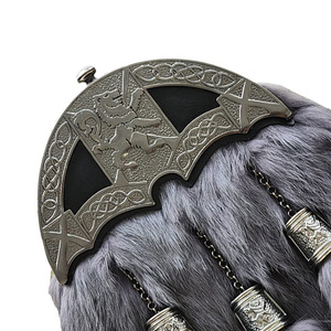 Sporran en fourrure de lapin sur mesure, accessoire de kilt professionnel de haute qualité, couleur et logo personnalisables, disponible dans toutes les tailles - Product Image 6