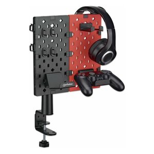 Organizador de Escritorio con Panel y Soportes para Accesorios de Juegos, 27.3x18x51.1cm, Rojo y Negro, Juego de Escritorio Moderno de ICC SH HANGMH - Product Image 3