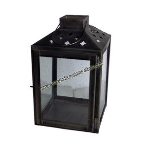 Antique Iron Square Candle Lanterns Decorative HangingLlantern for Hotel Home Festival Wedding Party - Product Image 2