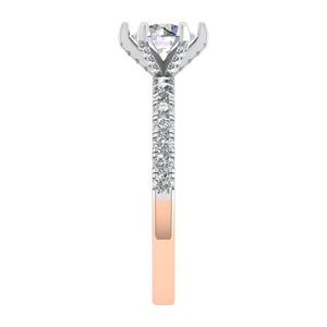 แหวนเพชรช่องสีทอง14K ทันสมัยเครื่องประดับเพชรเม็ดเล็กพิเศษผลิตตามสั่ง - Product Image 4