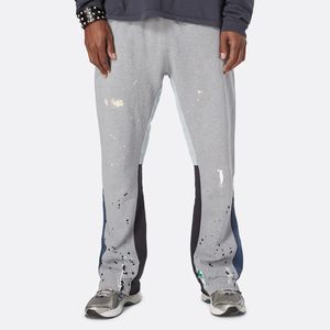 Pantalon de survêtement évasé personnalisé pour hommes avec ceinture élastique Pantalon de haute qualité décontracté à motif patchwork - Product Image 3