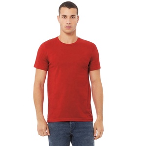 T-shirt rouge personnalisé pas cher promotionnel unisexe rouge t-shirts maillot à manches courtes 100% coton uni respirant t-shirt - Product Image 1
