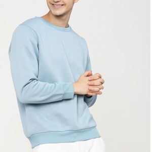 Sudaderas con cuello redondo para hombre, nuevo diseño, costilla a rayas, bordada personalizada, de talla grande, toalla de manga larga, jersey de felpa, moda callejera para hombre - Product Image 6