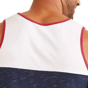 Camiseta de tirantes de gimnasio sin mangas informal para hombre 100% algodón transpirable cuello redondo con logotipo personalizado técnica lavada - Product Image 5