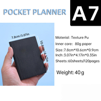 Bloc-notes de poche écologique 2027, mini carnet de notes portable en papier, calendrier quotidien et hebdomadaire fin en anglais, format compact de poche