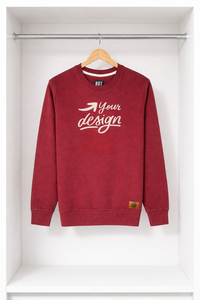 Sudadera Personalizada con Estampado Impermeable en 3D, Cuello Redondo, Unisex, de Forro Polar, Color Granate, con Impresión de Marca, Bordado y Etiqueta Privada - Product Image 5