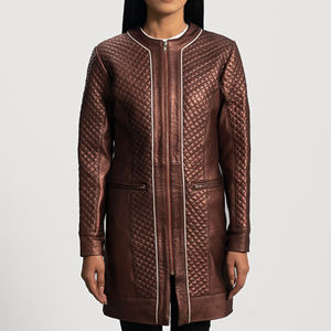 Nouveau polyvalent élégant en cuir véritable Long manteau de moto hommes respirant veste d'hiver fermeture à glissière mouton revers grande taille - Product Image 4