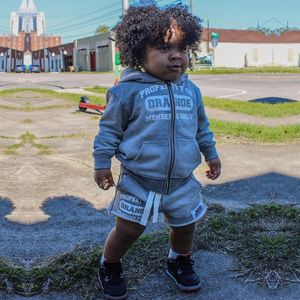 Conjunto de pantalones cortos con capucha y estampado personalizado, novedad de 2025, sudaderas con capucha recortadas, conjunto de Jogger, chándal lavado ácido, chándal Unisex 100% algodón - Product Image 1