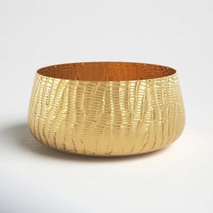 Bol de service en laiton à texture supérieure conçu pour les offrandes de temple de présentation de luxe ou la collection de cuisine vintage - Product Image 2