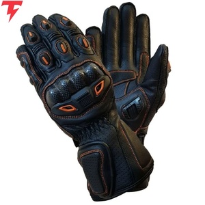 Top Trendy Multi Customized Colors Leather Biker <b>Gloves</b> Anti Skid Grip Hot Selling Best Material Biker Leather <b>Gloves</b> - Product Image 6
