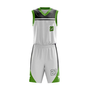 Ensemble de maillots de basket-ball impression par sublimation respirante avec logo personnalisé Nouveau design uniforme réversible Joueurs individuels Taille XS vierge - Product Image 5