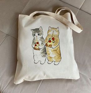 MITVN <b>Medium</b> <b>Size</b> Fashionable Customized Printed Logo Canvas Shopping <b>Bag</b> Simple Cartoon Style - Product Image 1