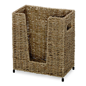 Porte-revues en jonc de mer pour la décoration de bureau à domicile, prix abordable, porte-lettres et journaux en jonc de mer - Product Image 2