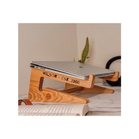 Support portable en bois personnalisé pour ordinateur portable / MacBook, support en bois pour ordinateur portable / organisateur de bureau gravé sur mesure