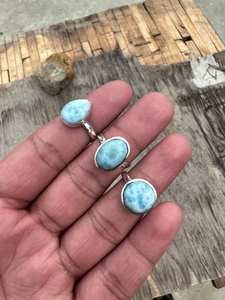 Bague en argent sterling 925 avec pierre précieuse Larimar naturelle, faite à la main, design personnalisé, bijoux fins, vermeil, vente en gros - Product Image 2