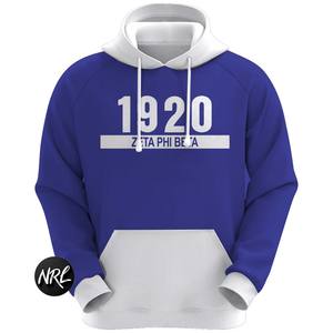 Zeta Phi Beta bordado hombres Terry Fleece sudadera griega hermandad 100% algodón pulóver personalizado OEM Oversized Beta Hoodie - Product Image 2