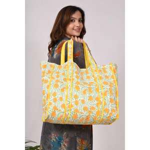 Sac fourre-tout ouvert matelassé à imprimé floral bohème, sac à bandoulière élégant pour femmes, voyages d'hiver et d'été, travail et sorties décontractées - Product Image 5
