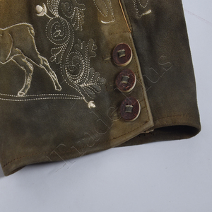 กางเกงหนังขาตรงเข้ารูปคุณภาพพรีเมี่ยม, กางเกงเอวสูงสไตล์เยอรมันบาวาเรียนใหม่สำหรับฤดูใบไม้ร่วงและฤดูหนาว - Product Image 4