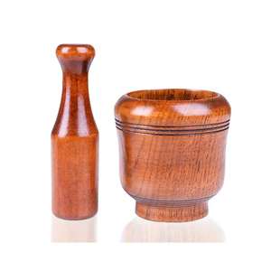 ที่บดกระเทียมทำจากไม้ไผ่ธรรมชาติแบบปูนสำหรับห้องครัว - Product Image 4