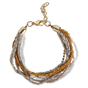 โลหะรูปทรงเรขาคณิตที่ทันสมัยและกำไลลูกปัดที่มีดีไซน์ที่เชื่อมต่อกันสำหรับสไตล์ร่วมสมัย - Product Image 1