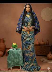 Ensemble Maqbal tendance de dernière génération 2025, aspect haut de gamme, tissu jacquard sergé slub écologique, poids moyen, tissu doux, robe pour filles - Product Image 5