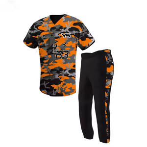 OEM Adult Size Baseball Uniform Short Sleeve Personalized logo Cut Sew Popular Design Custom Color <b>Team</b> Wear Baseball Uniform - Product Image 4