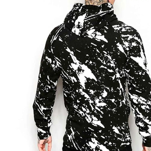 OEM Custom Logo Men's Heat-Transfer <b>Hoodie</b> Wholesale Short Sleeve for Winter Breathable Quick Dry Eco-Friendly Solid Fabric - Product Image 2