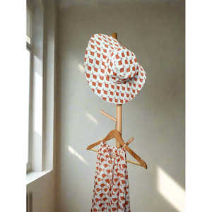 Sombrero de Paja Flexible Fintastic Coral Talla Única con Top de Playa Reversible a Juego - Product Image 2