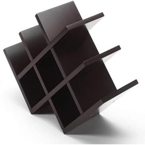 Estante moderno de madera maciza para encimera de vino, soporte de exhibición de botella con forma de madera única para colección de muebles para el hogar - Product Image 3