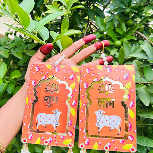 Pichwai ที่แขวนวัวอินเดียตกแต่งผนังและประตูที่แขวนวัดอินเดียใต้ของตกแต่งสำหรับงานแต่งงาน - Product Image 1