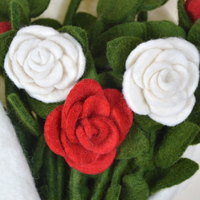 Buket Bunga Buatan dari Wol Felt Grosir untuk Hadiah Hari Valentine dan Dekorasi Rumah/Pesta Ukuran & Warna Dapat Disesuaikan