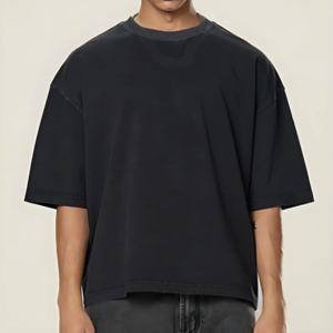 Camiseta recortada de alta calidad para hombre, camiseta informal de gran tamaño, camiseta en blanco personalizada, Camiseta de algodón 100% para hombre - Product Image 3