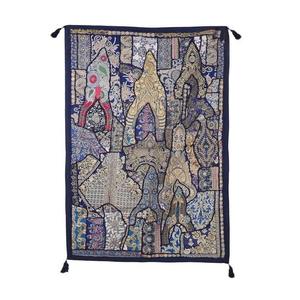 Tapiz de retazos Arte textil duradero Decoración colgante de pared con estilo Tapices hechos a mano Tapiz de pared bordado vintage - Product Image 5