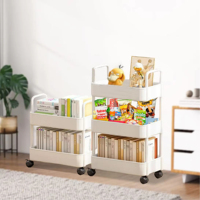 Étagère de rangement mobile pour la cuisine à domicile, caisse étroite en plastique PP, type debout, étagères de rangement multifonctionnelles modernes
