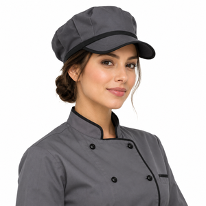 Women <b>Chef</b> Cap Custom Restaurant <b>Hat</b> Cotton Fabric Lightweight Construction Adjustable Comfortable Fit Kitchen Uniform OEM - Product Image 1