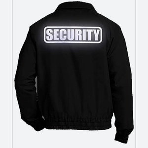 Chaqueta de Seguridad Personalizada al por Mayor OEM, Chaqueta Negra con Logotipo Reflectante, Forro de Felpa Ligero de Poliéster, Uniforme - Product Image 2
