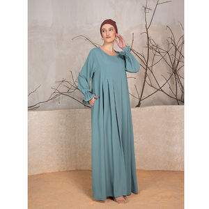 Dernier lot d'abaya 2 pièces de qualité supérieure pour femme Abaya de prière modeste et Hijab Khimar à une couche Vêtements islamiques pour l'été et le printemps - Product Image 1