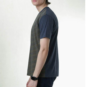 T-shirts pour hommes en polyester/coton tri-mélange coupe ajustée avec logo imprimé numérique - Product Image 3