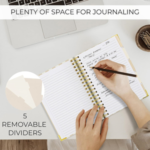 Carnet à spirales épais avec étiquettes - Carnet de style universitaire à couverture rigide de qualité supérieure pour <span class=keywords><strong>les</strong></span> <span class=keywords><strong>notes</strong></span>, parfait pour le travail, l'école, <span class=keywords><strong>les</strong></span> carnets à spirales - Product Image 3