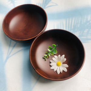 VITRAPRO-Ensaladera Mukbang de 20x7 cm, cuenco de madera para aperitivos, postres, platos para servir, contenedor de alimentos, vajilla de madera - Product Image 6