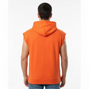Débardeur à capuche sans manches personnalisé pour homme, léger, pour l'entraînement, vêtements de sport, tissu respirant, personnalisation de la marque, couleurs, tailles, OEM - Product Image 3