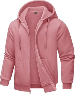 Sudadera con Capucha Unisex de Moda, Lavada, Transpirable, Resistente al Viento, Ecológica, de Forro Polar y Algodón, Chaqueta con Capucha para Deportes de Invierno y Uso Casual - Product Image 2