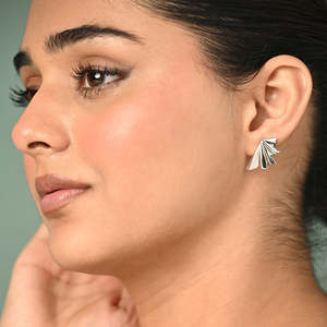 NOVAMART Fine Premium 925 Sterling Silver <b>Earrings</b> for Women & Girls 14K Gold with Sapphire Diamond <b>Wing</b> Water Drop Stud Design - Product Image 3