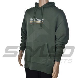 Men's Oversize Custom Hoodie High Quality Cotton French Terry Pullover <b>Thick</b> <b>Fleece</b> Drop Shoulder Print Pattern Winter Season - Product Image 2