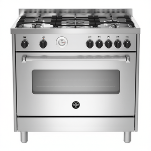 Cucina gas 5 zone Forno elettrico AMERICANA AMN965EXT Inox Classe A (89,7x53,7x96,5cm) - Product Image 2