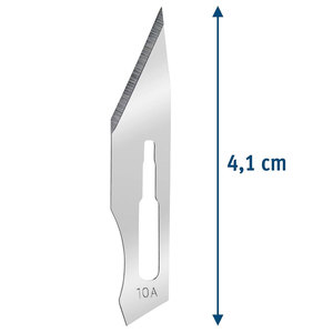 Juego de 10 Bisturís Weitamei de 13 cm con Mango de Acero Inoxidable, Empaquetados Individualmente y Estériles, con Soporte, Kit Quirúrgico Manual Reutilizable, con Certificación CE - Product Image 3