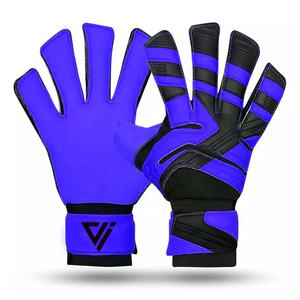 Gants de gardien de but professionnels en latex allemand 4 mm, coupe négative, sangle de poignet réglable, légers, couleurs personnalisées, logo personnalisé, unisexe - Product Image 4